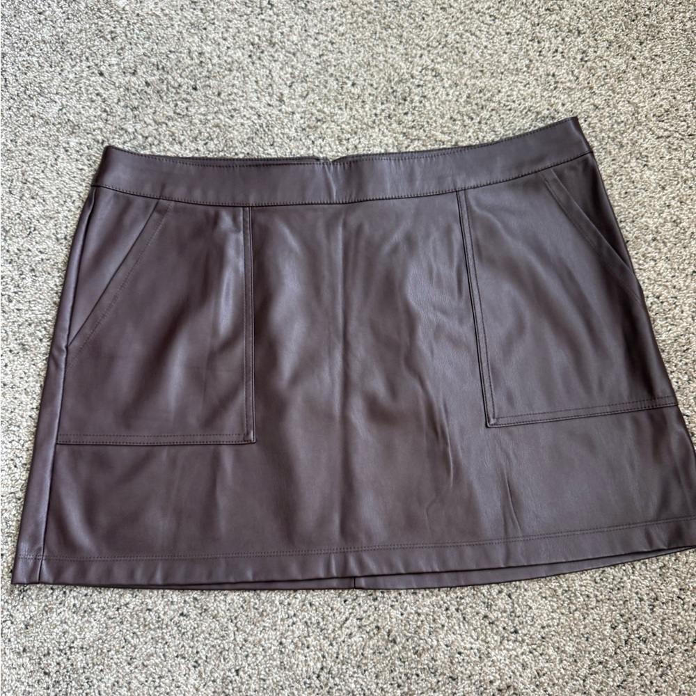 Dark Brown Mini Skirt
